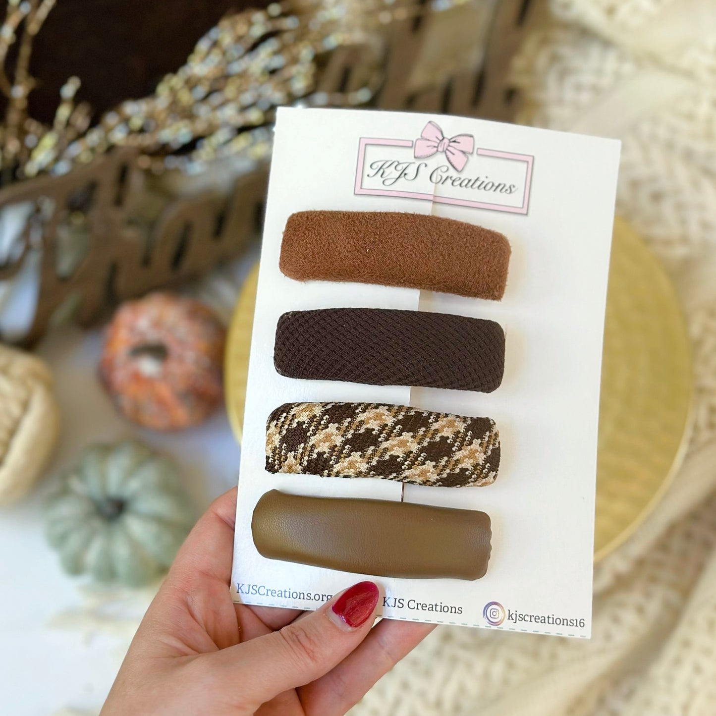 School girl snap clip set