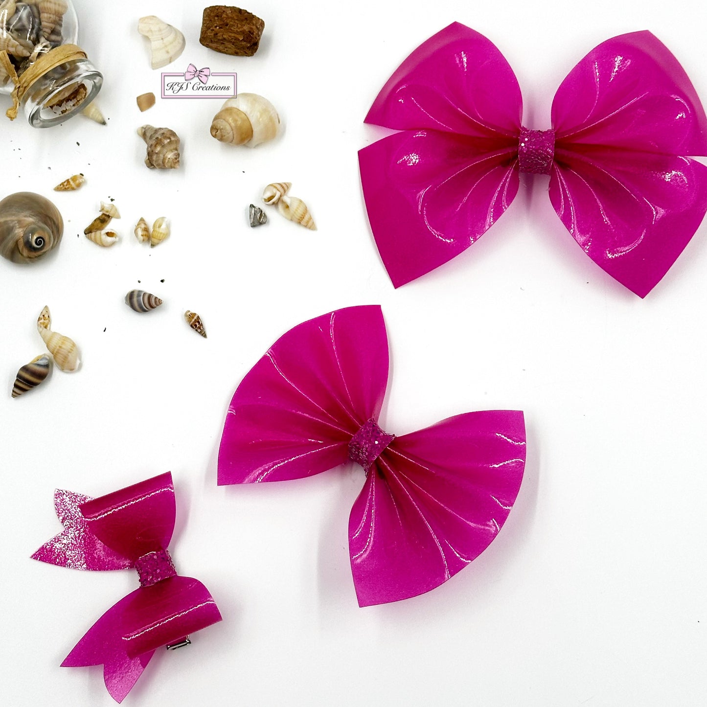 Berry pink glitter pool bow