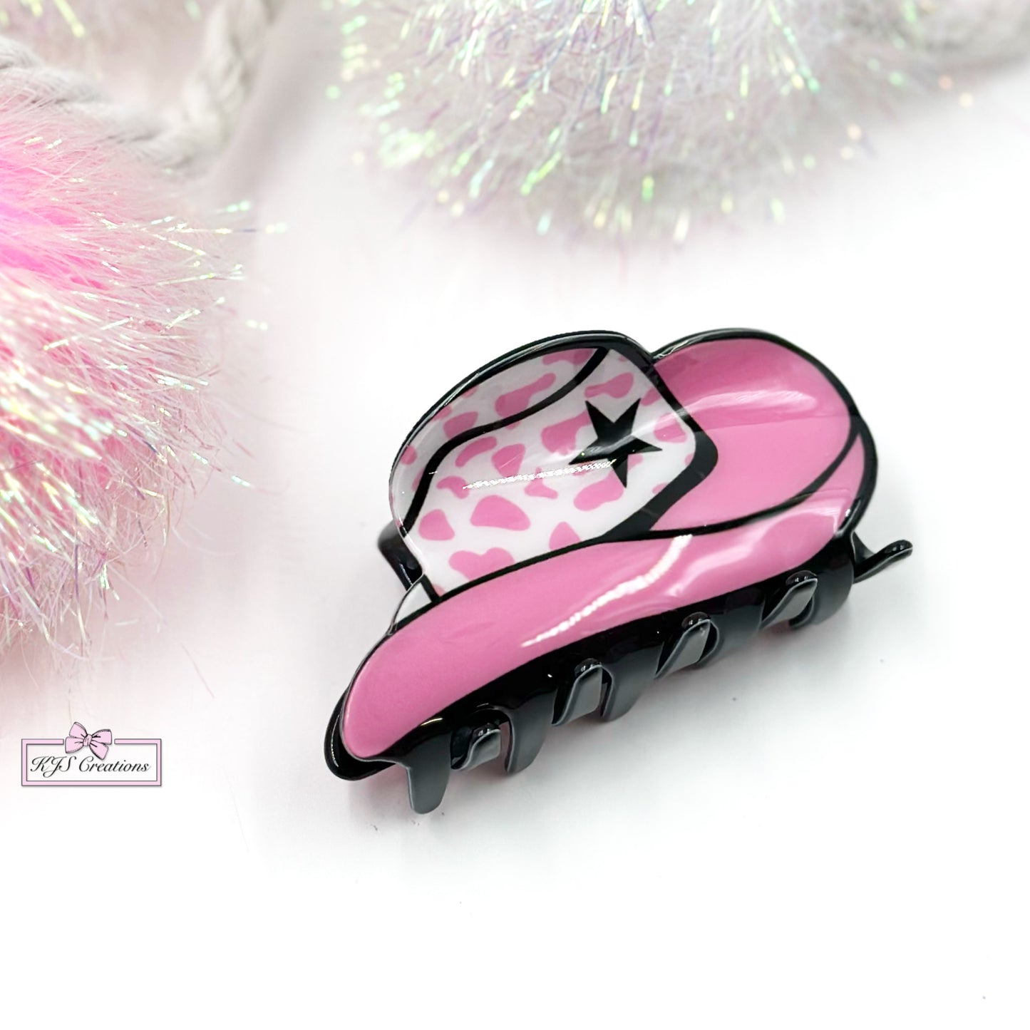 Cowgirl hat claw clip