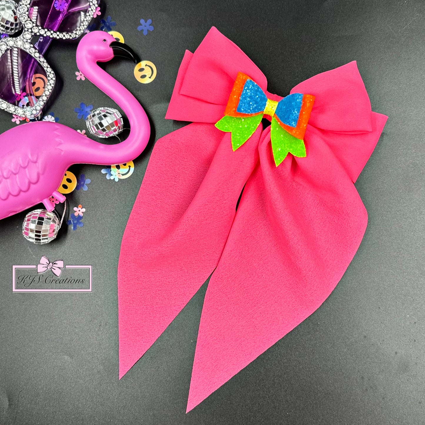 Neon pink Olivia with added mini Aurora