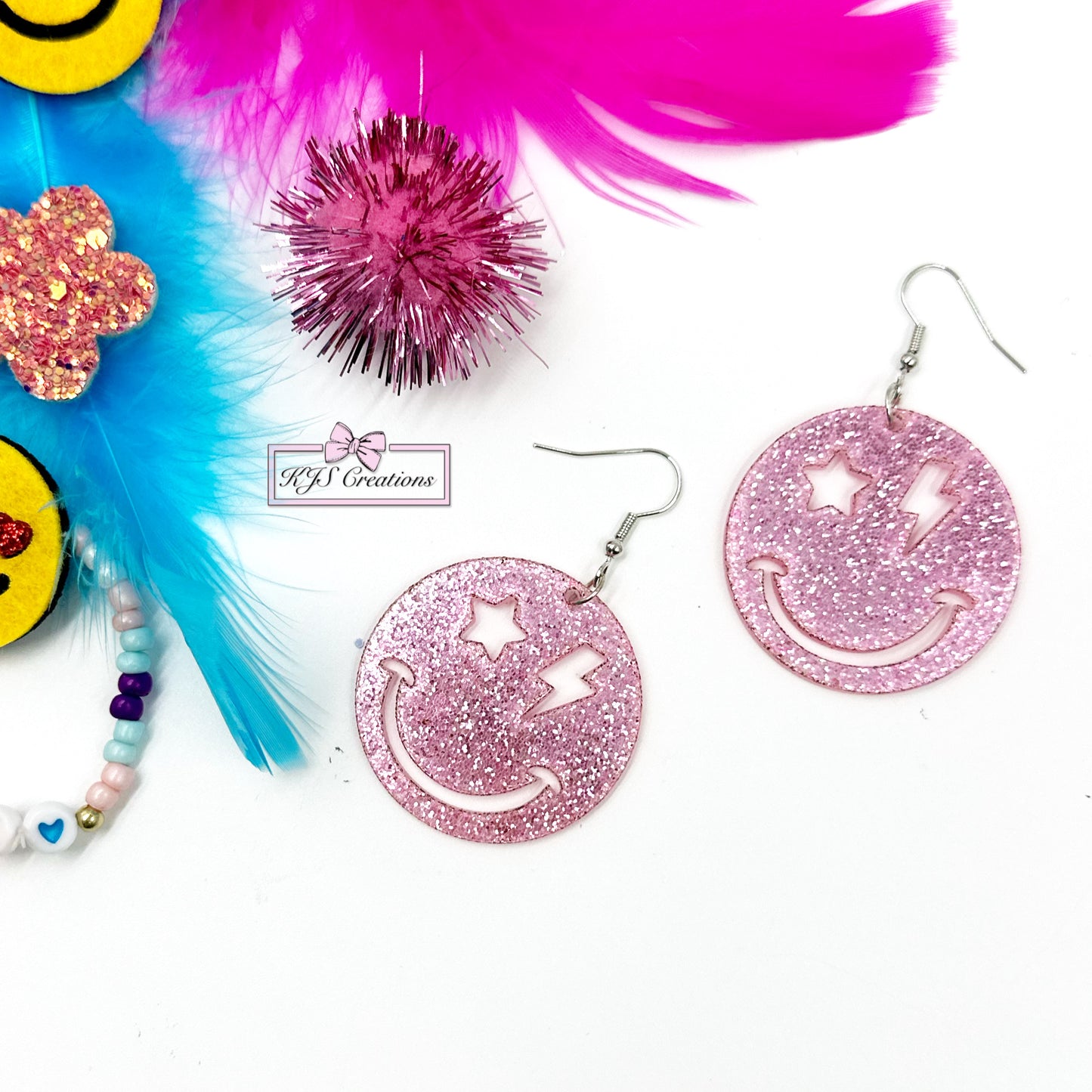 Smile face earrings
