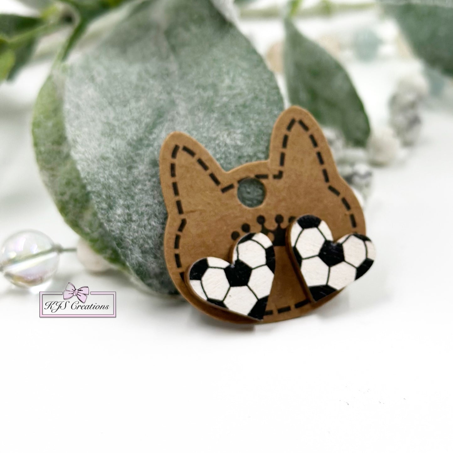 Soccer earrings