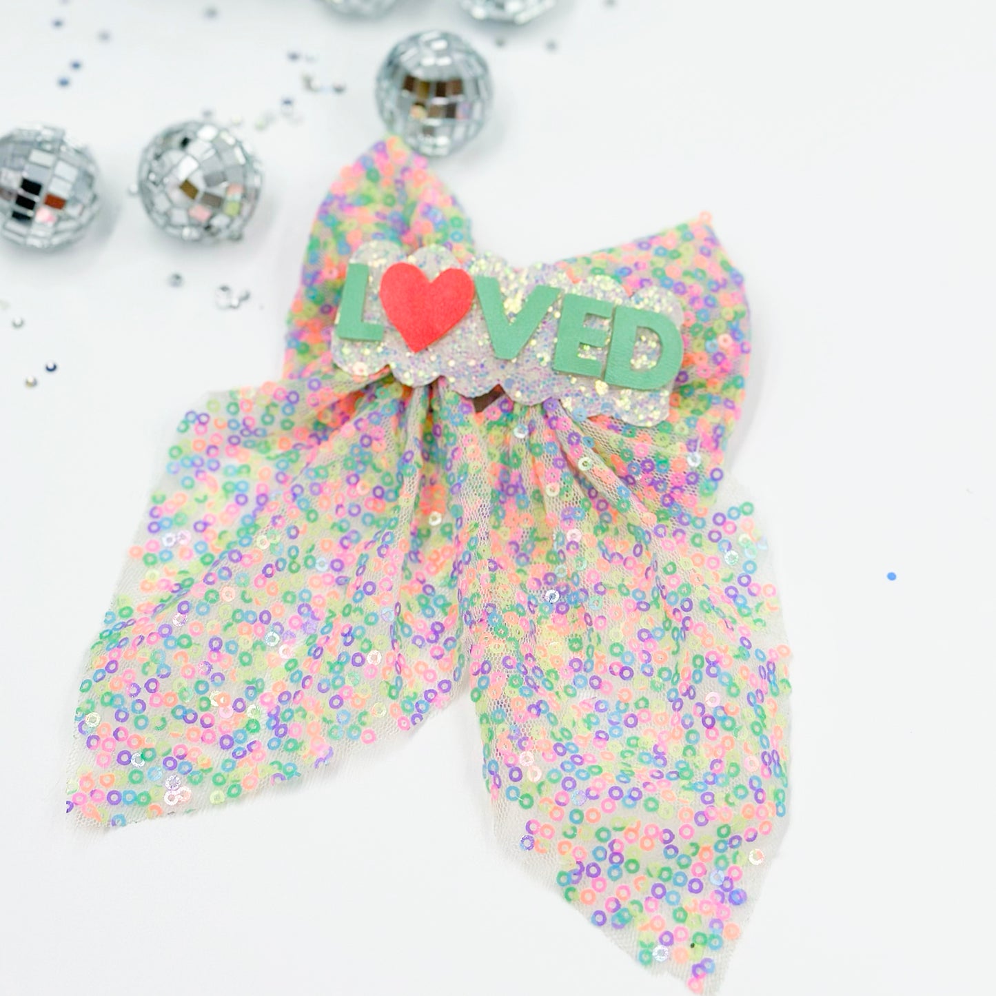 Sequin covered Charlotte with snap clip