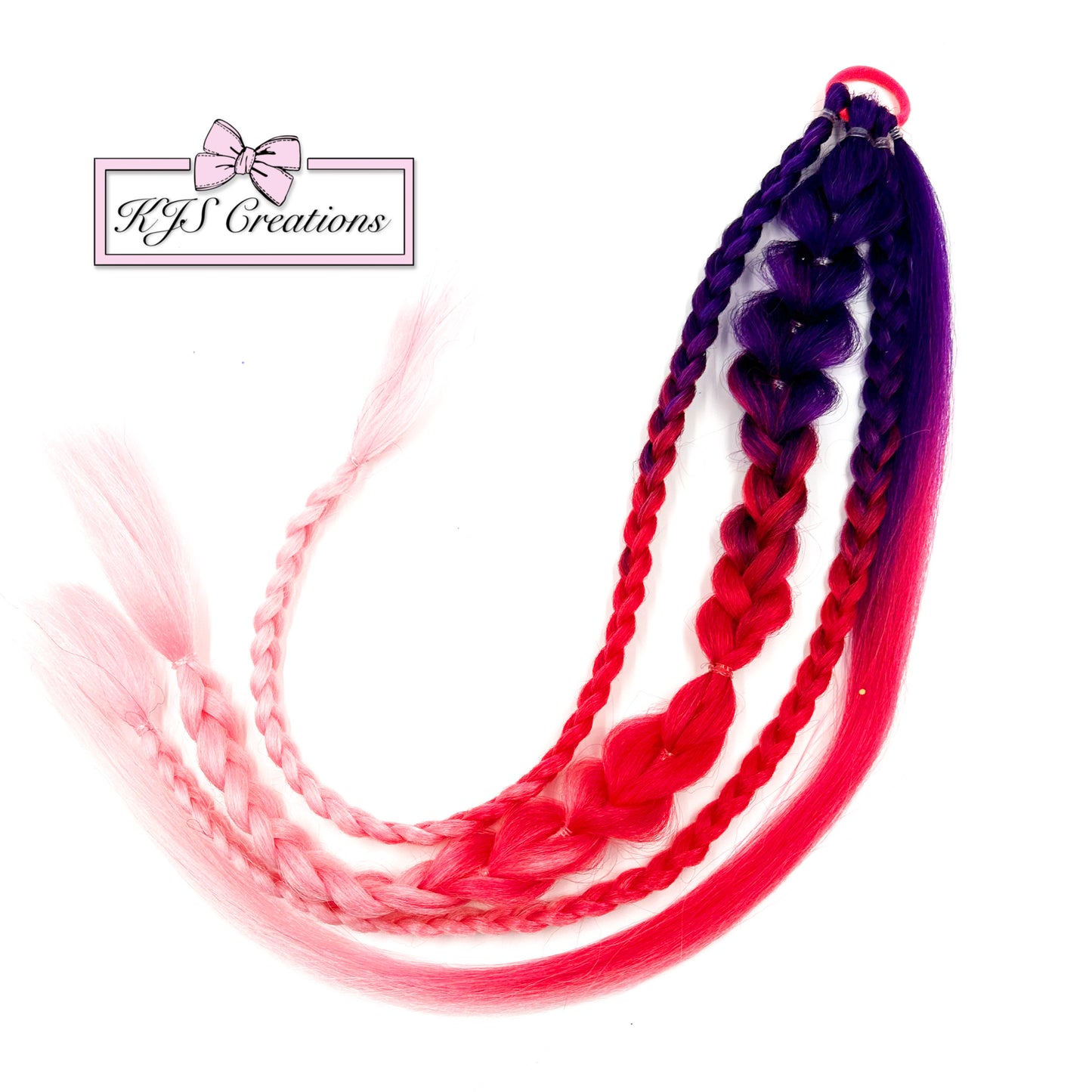 Pink and purple race braid