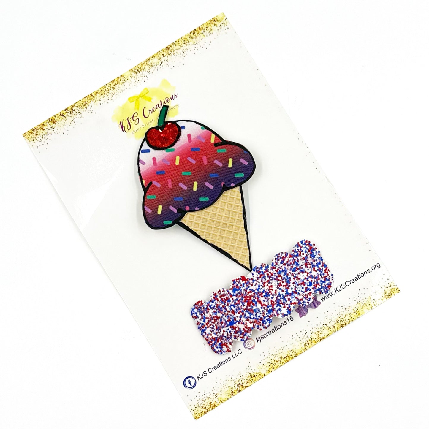 Ice cream snap clip set