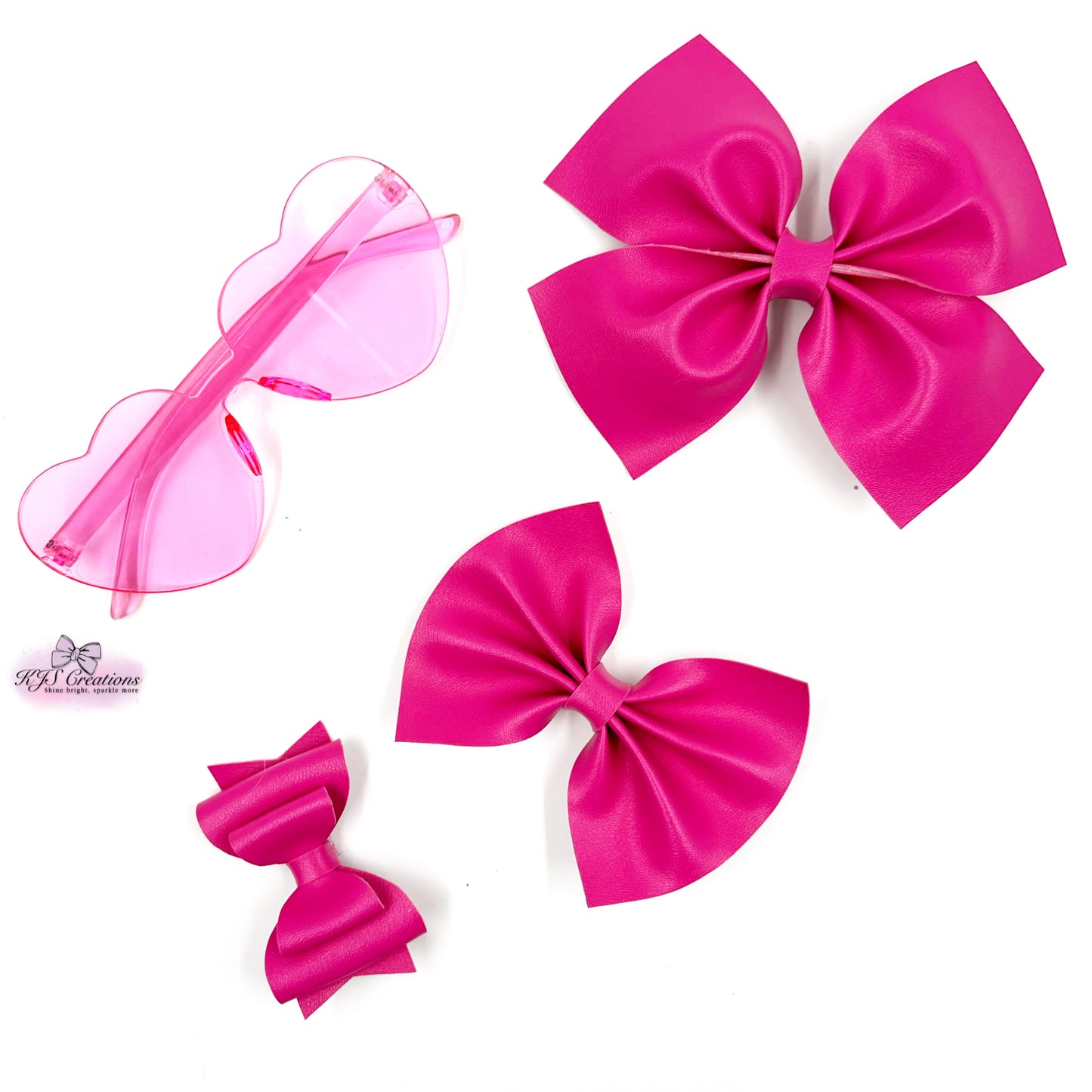 Hot pink leather