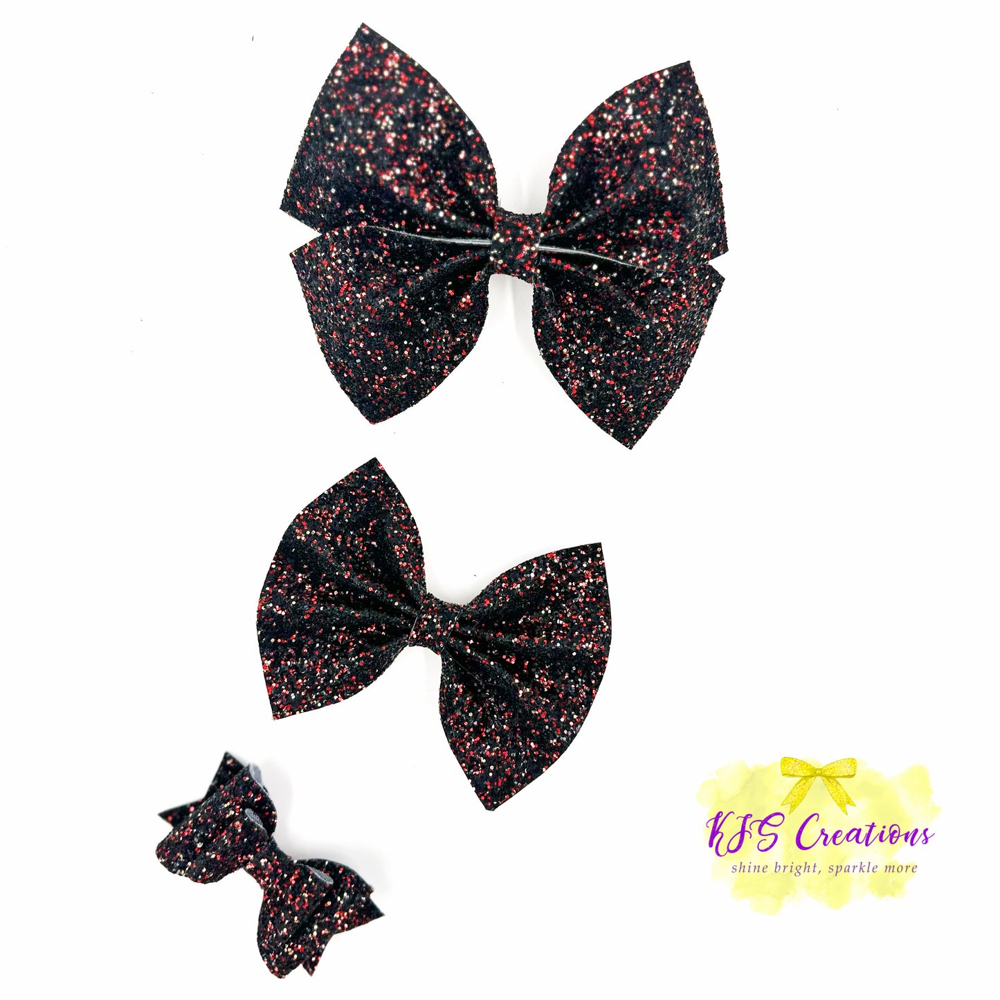 Black red and gold glitter