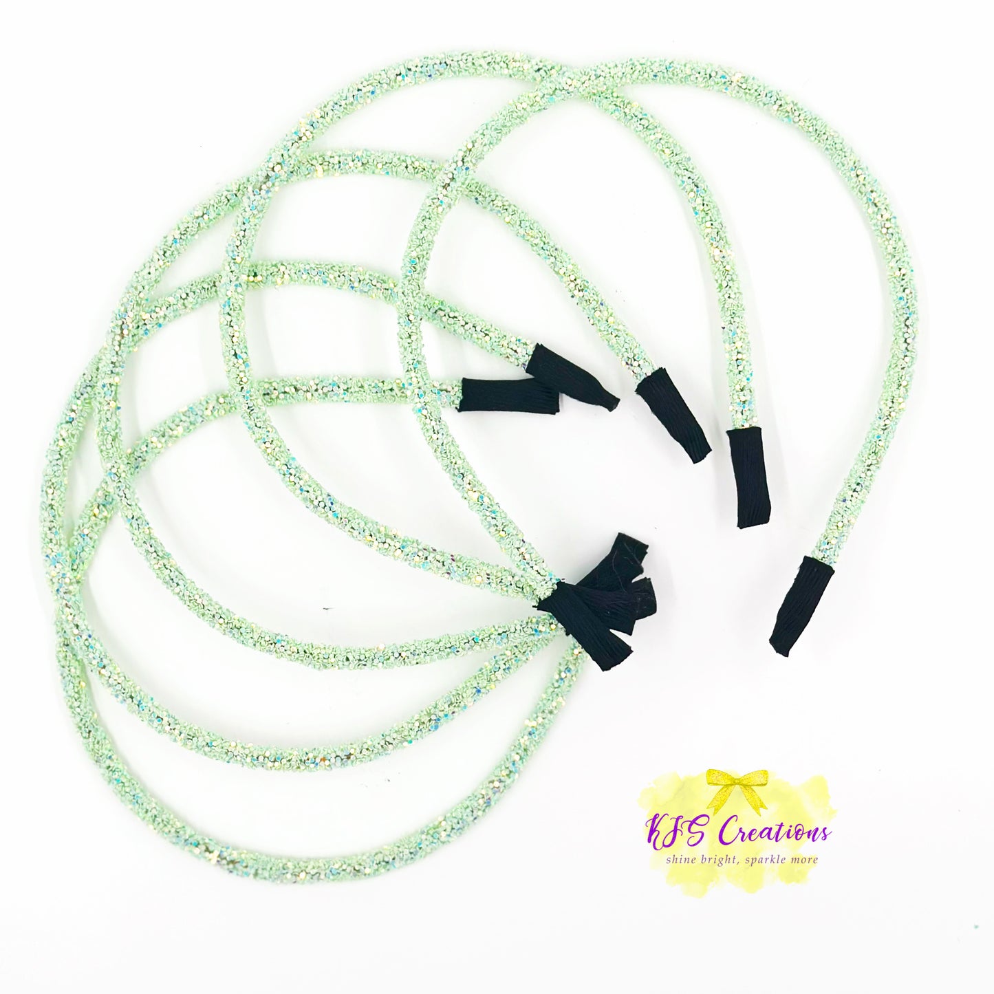 Shimmer mint glitter band