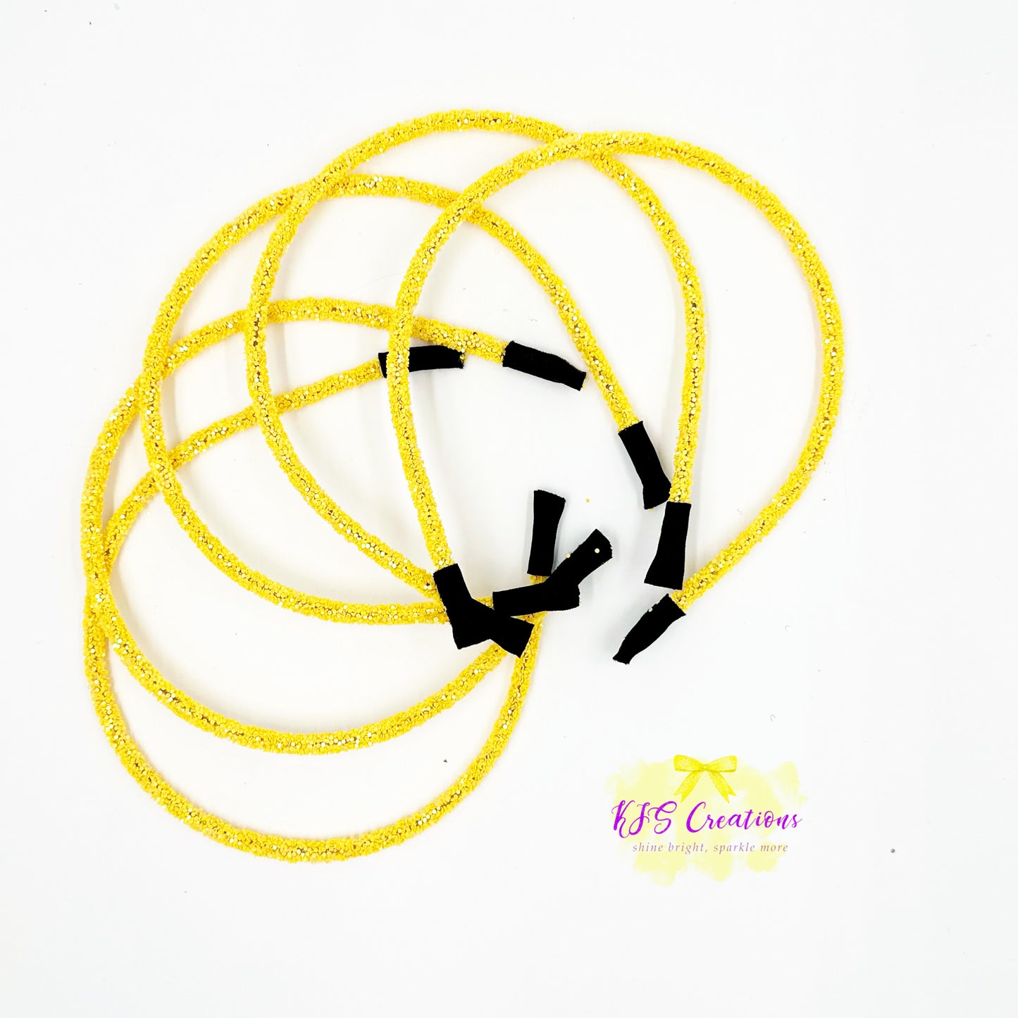 Deep yellow glitter band
