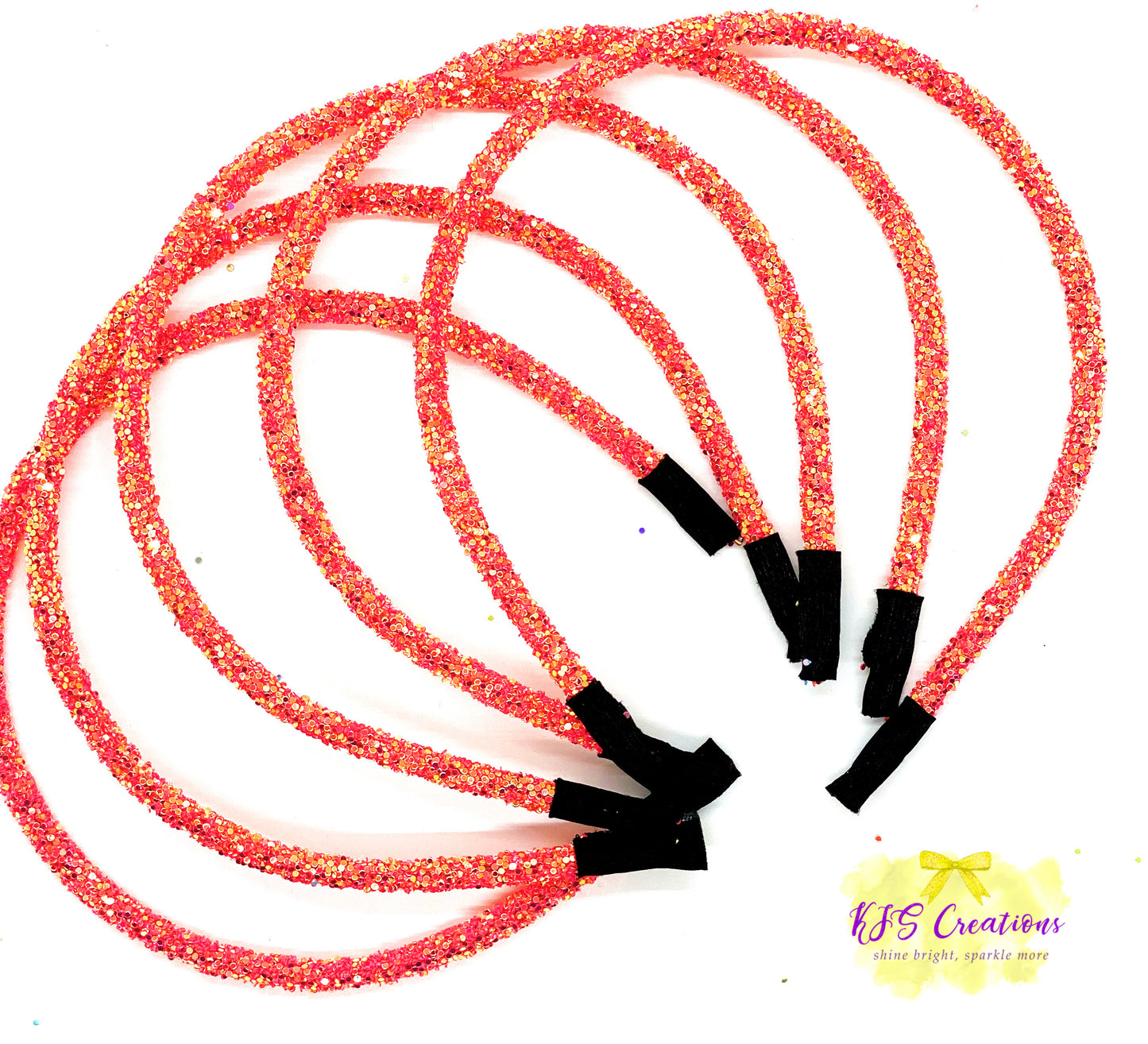 Fire Orange Glitter Band