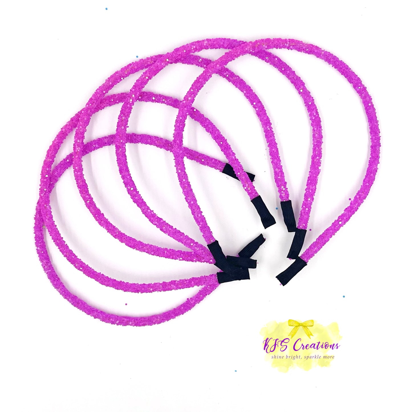 Glow purple glitter band