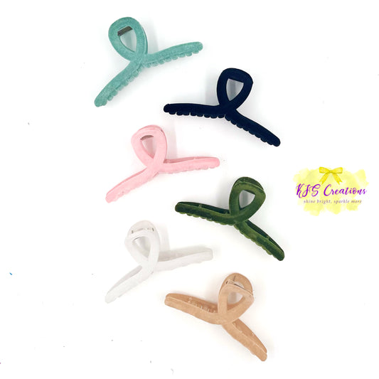 Velvet claw clips