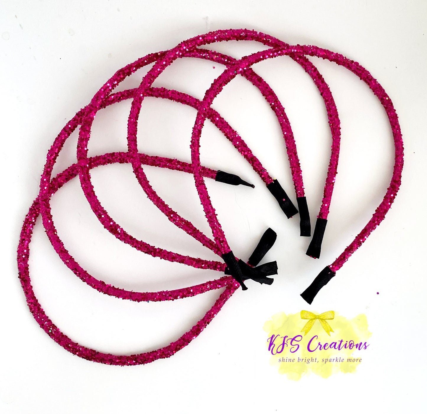 Raspberry glitter band