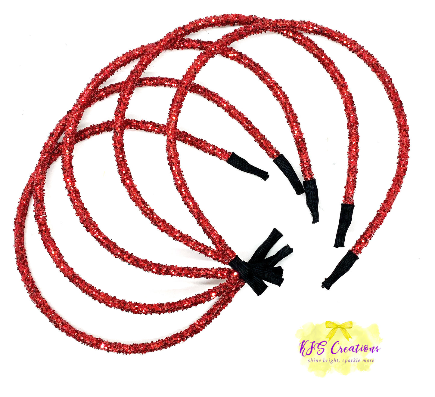 Ruby Red Glitter Band