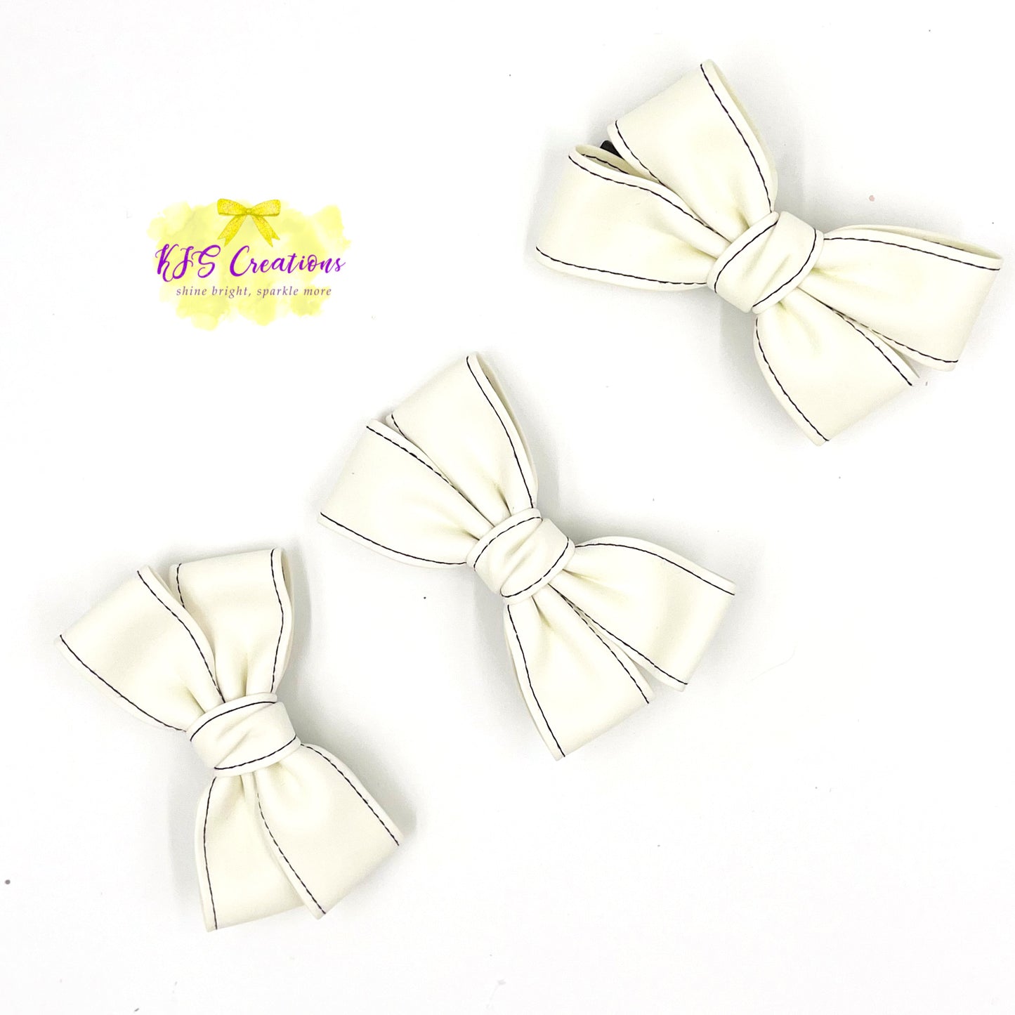 White Scottie bow