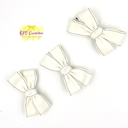 White Scottie bow