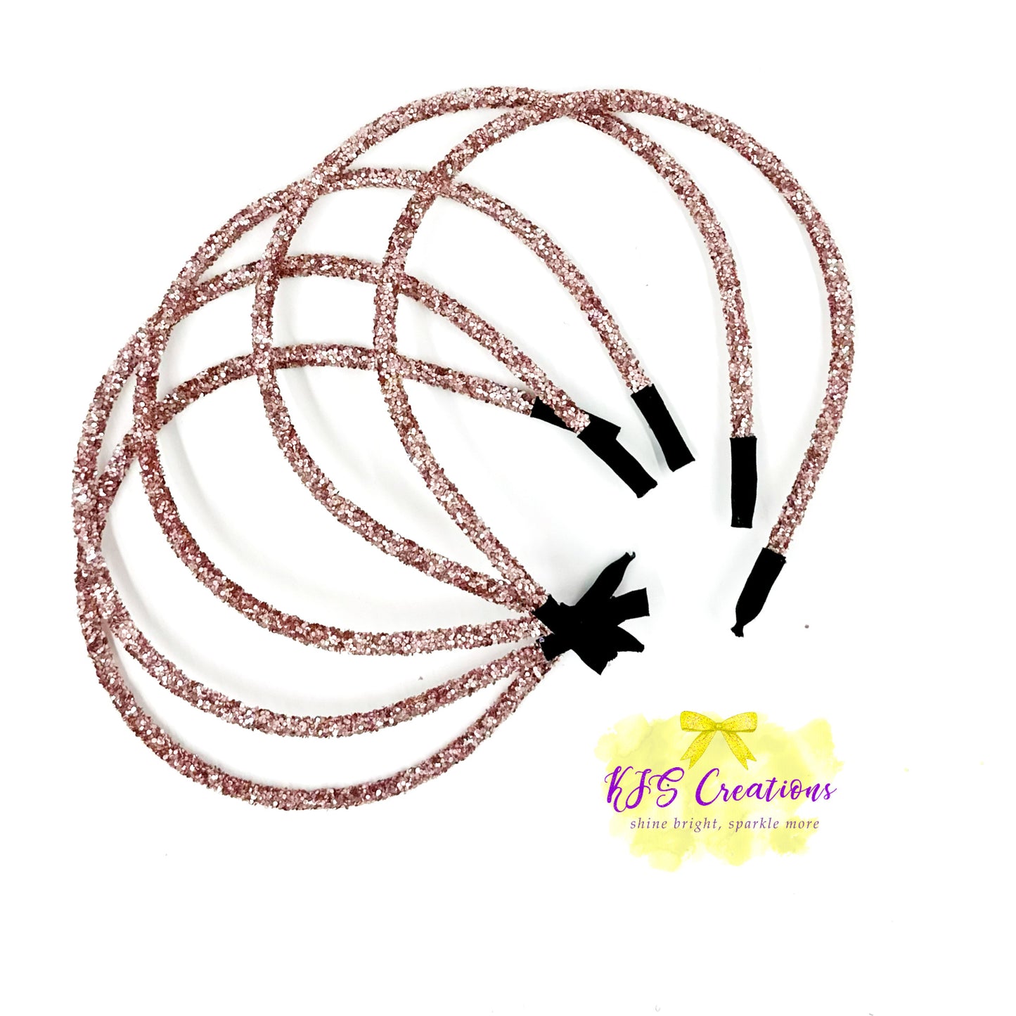 Rose gold glitter band