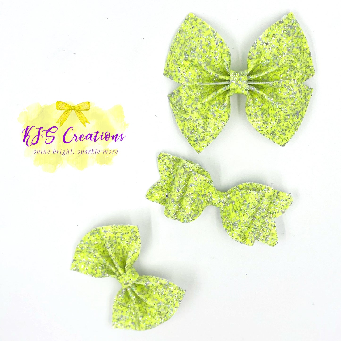 Green and sliver glitter