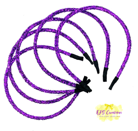 Dark Purple Glitter Band