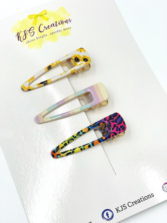 Acrylic girly clip set