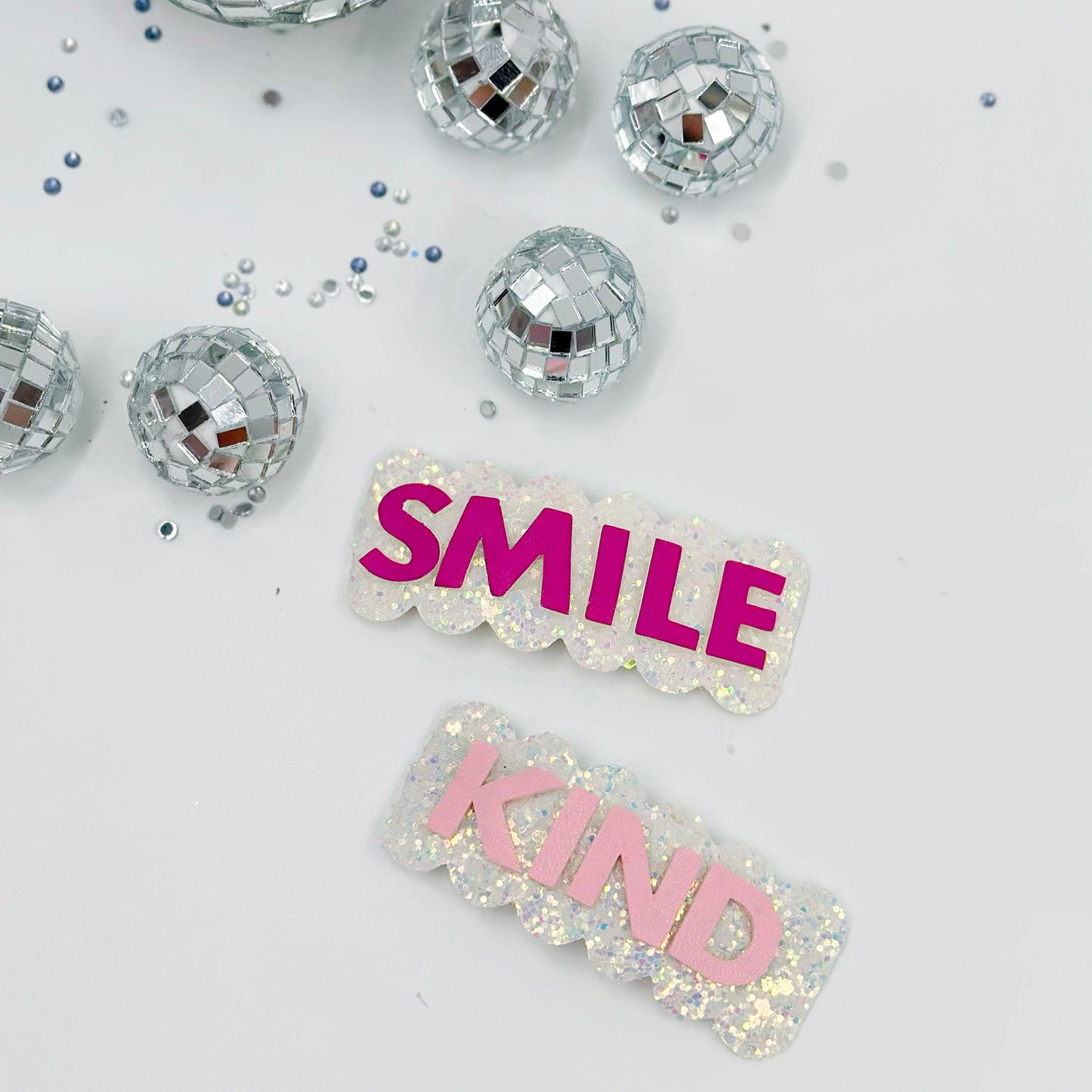 Affirmation snap clip set (smile/kind)