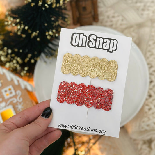 Classic Christmas snap clip set