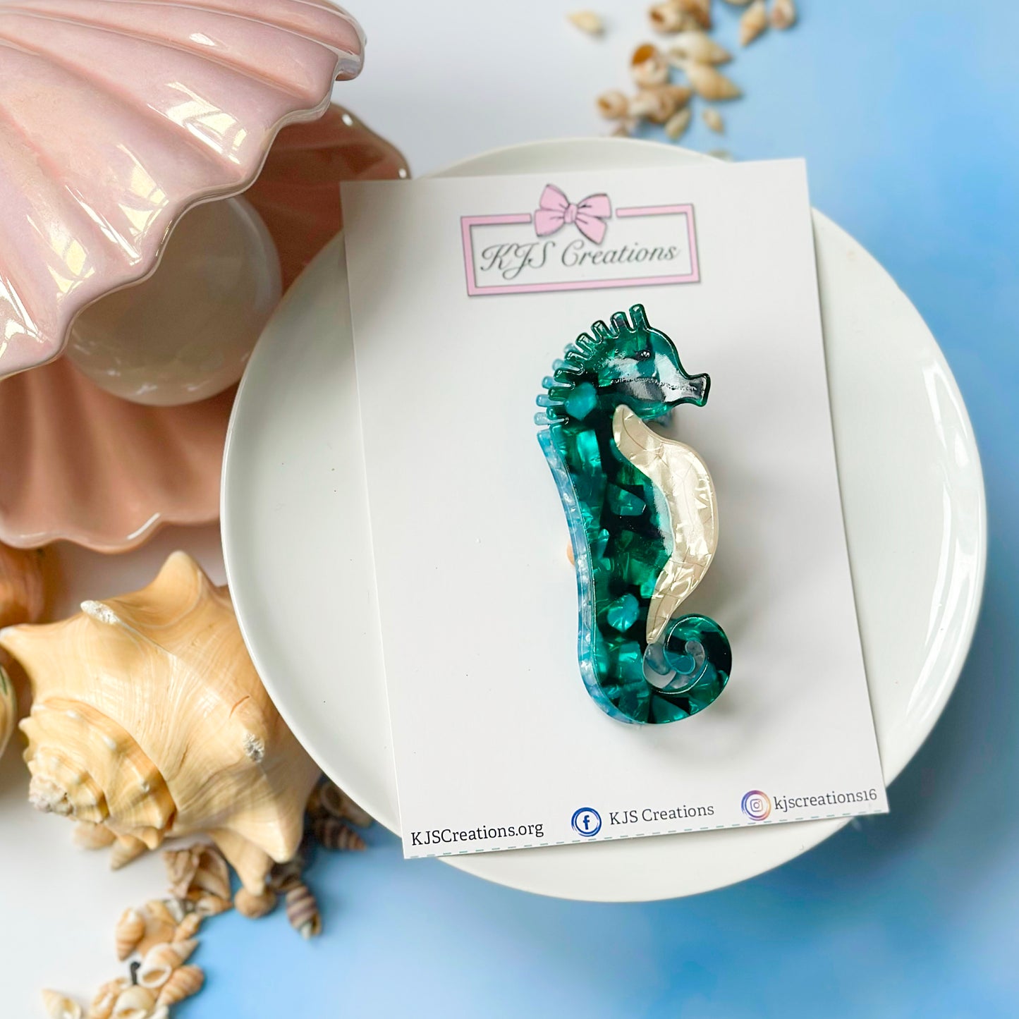 Seahorse claw clip