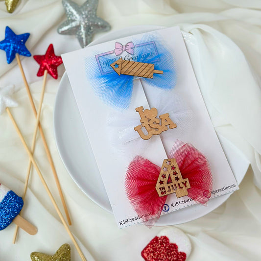 Tulle centers (4th, rocket, love USA)