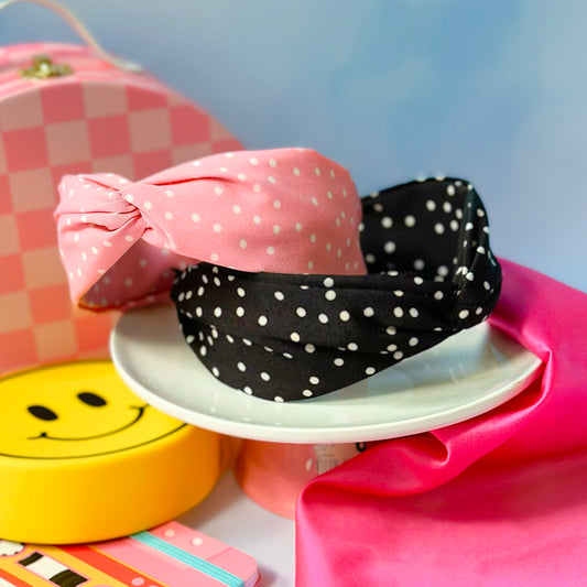 Polka dots twist headbands