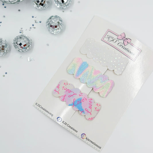 Pastel snap clip set