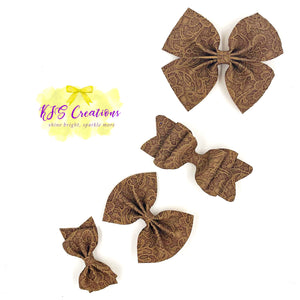 Brown lifted lace