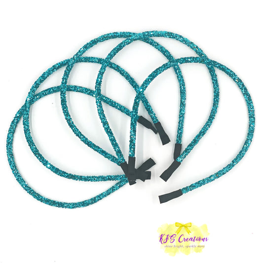 Crazy for teal glitter band