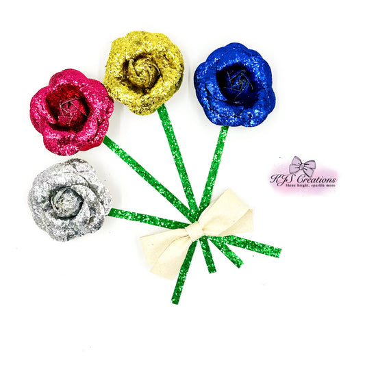 Rose brooch, and hair clip