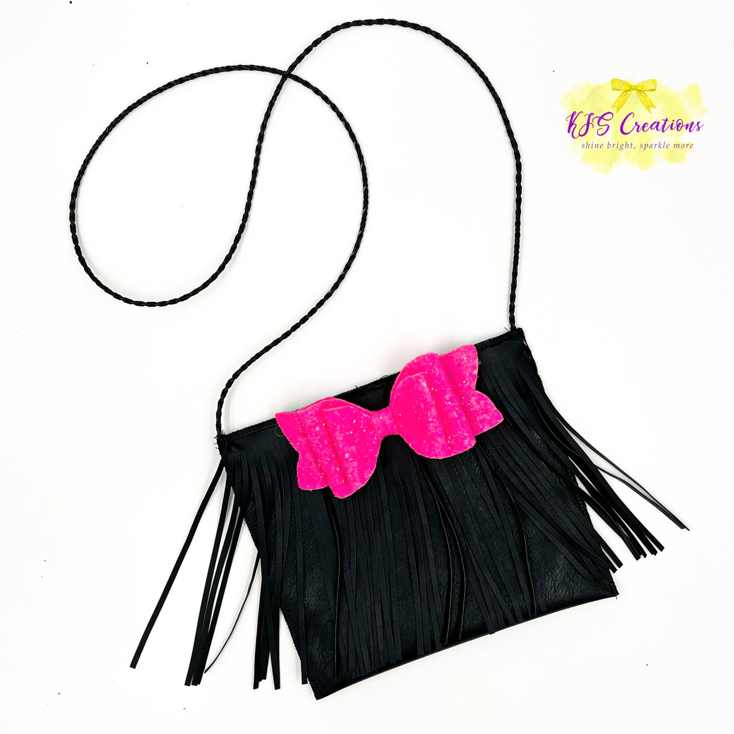 Leather fringe hand bags