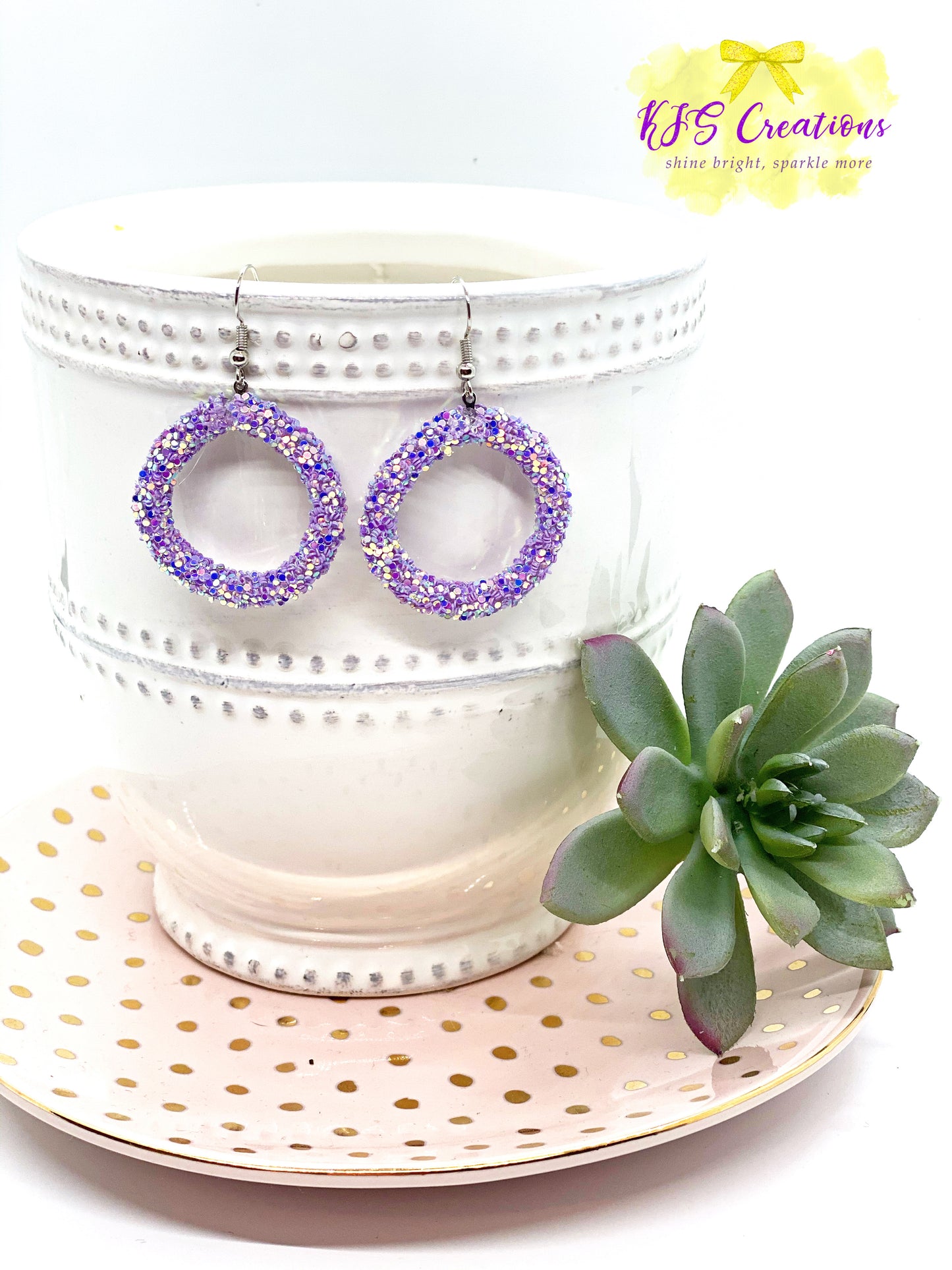 Perfectly Purple circle earrings