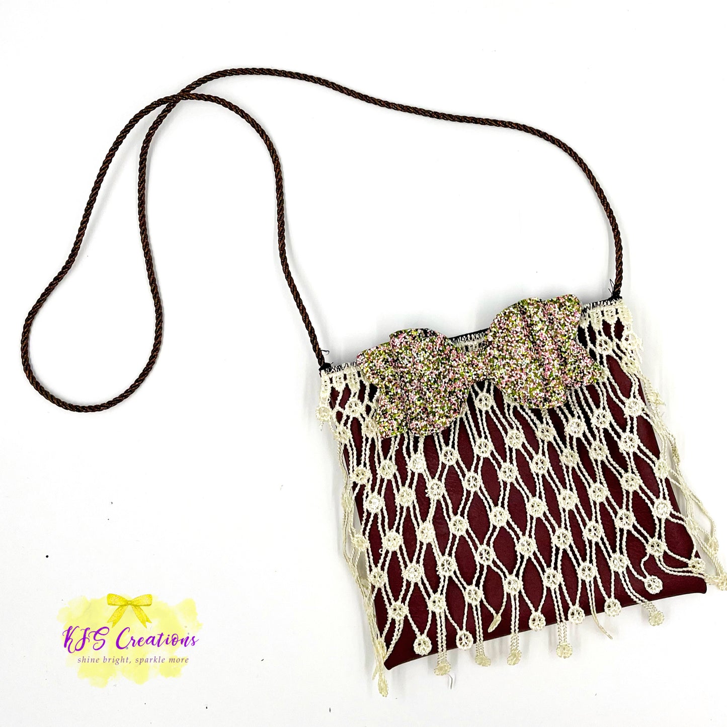 Leather fringe hand bags